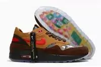 nike air max 1 homme soldes brown red logo